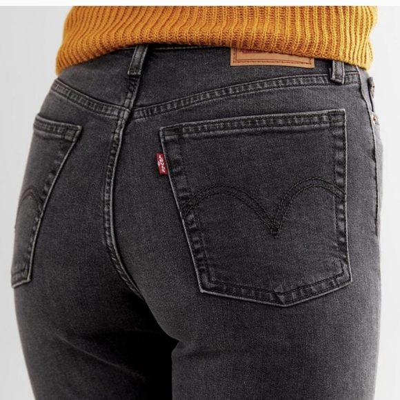 Levi's Wedgie Skinny Grey Denim 27 - Picture 3 of 6